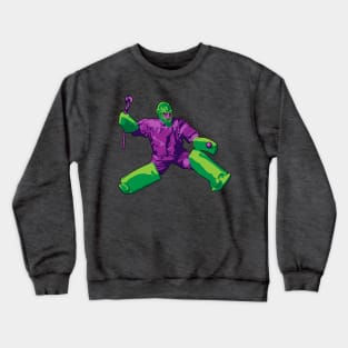Goalie: Purple & Green Crewneck Sweatshirt